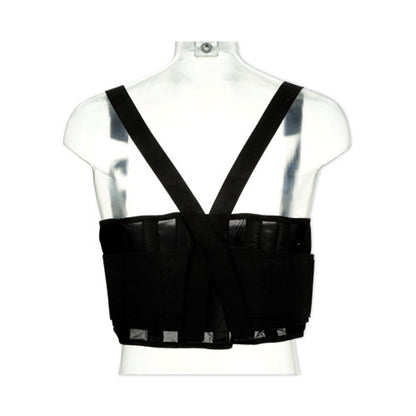 Work Belt With Removable Suspenders, One Size Fits All, Up To 48" Waist Size, Black