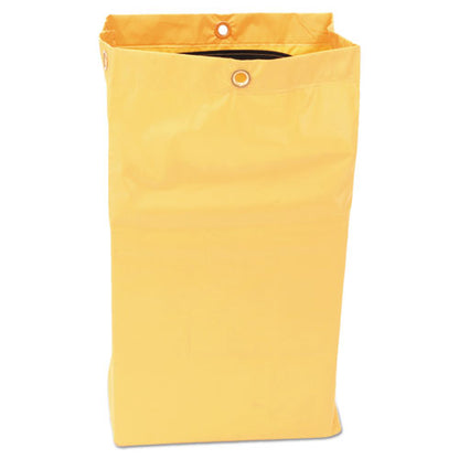 Zippered Vinyl Cleaning Cart Bag, 24 Gal, , 17.25" X 30.5", Yellow