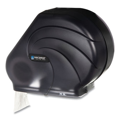 Oceans Reserva Jumbo Tissue Dispenser With Stub, 16.75 X 5.5 X 12.25, Black Pearl