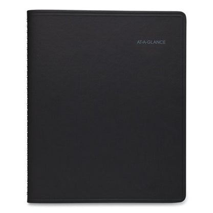 Quicknotes Weekly Block Format Appointment Book, 10 X 8, Black Cover, 12-month (jan To Dec): 2024