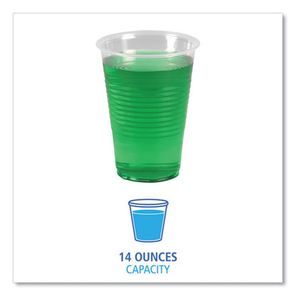 Translucent Plastic Cold Cups, 14 Oz, Polypropylene, 20 Cups/sleeve, 50 Sleeves/carton