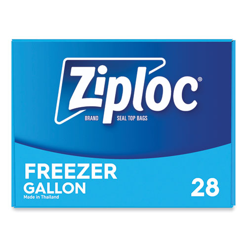 Zipper Freezer Bags, 1 Gal, 2.7 Mil, 9.6" X 12.1", Clear, 28 Bags/box, 9 Boxes/carton