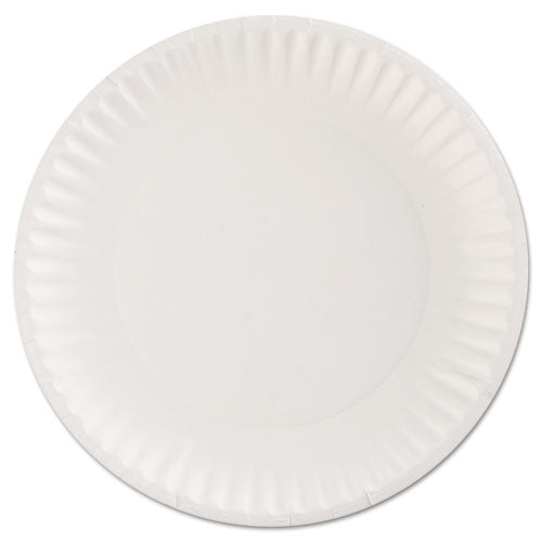 Paper Plates, 9" Dia, White, 100/pack, 12 Packs/carton