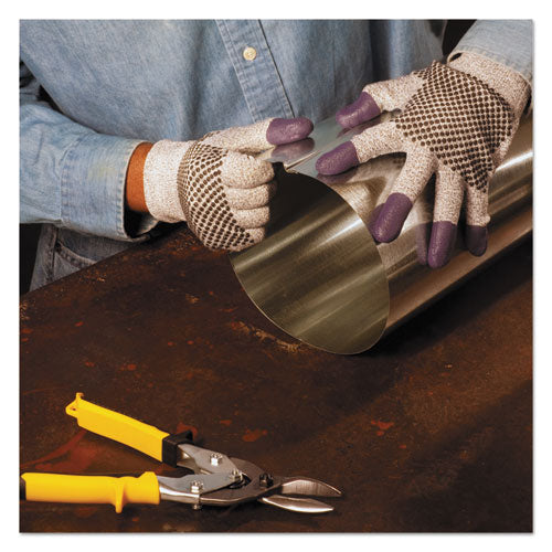 G60 Purple Nitrile Gloves, 240 Mm Length, Large/size 9, Black/white, Pair