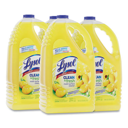 Clean And Fresh Multi-surface Cleaner, Sparkling Lemon And Sunflower Essence, 144 Oz Bottle, 4/carton