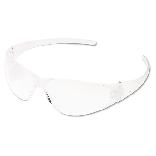 Checkmate Wraparound Safety Glasses, Clr Polycarbonate Frame, Coated Clear Lens