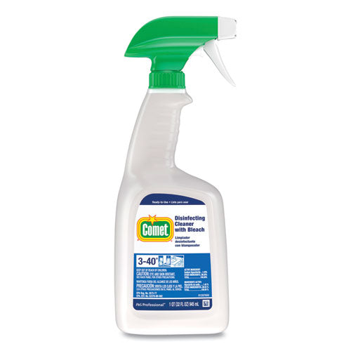 Disinfecting Cleaner With Bleach, 32 Oz, Plastic Spray Bottle, Fresh Scent, 8/carton