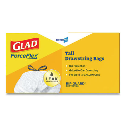 Tall Kitchen Drawstring Trash Bags, 13 Gal, 0.72 Mil, 24" X 27.38", Gray, 100 Bags/box, 4 Boxes/carton