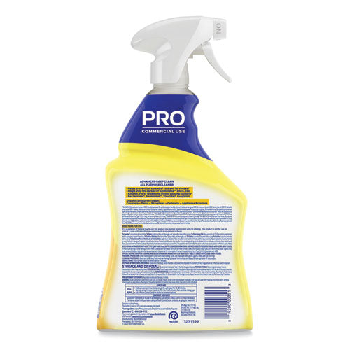 Advanced Deep Clean All Purpose Cleaner, Lemon Breeze, 32 Oz Trigger Spray Bottle