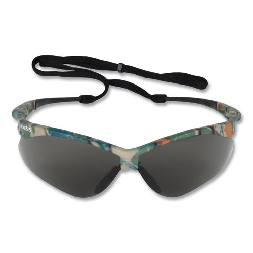 V30 Nemesis Safety Eyewear, Plastic Camo Frame, Smoke Polycarbonate Lens, 12/box