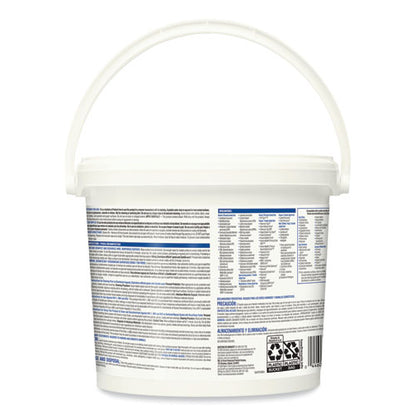 Bleach Germicidal Wipes, 1-ply, 12 X 12, Unscented, White, 110/canister, 2 Canisters/carton