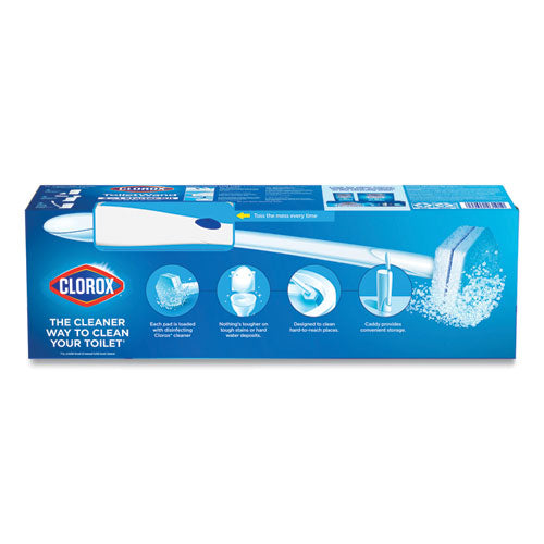 Toiletwand Disposable Toilet Cleaning System: Handle, Caddy And Refills, White