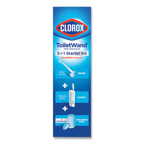 Toiletwand Disposable Toilet Cleaning System: Handle, Caddy And Refills, White