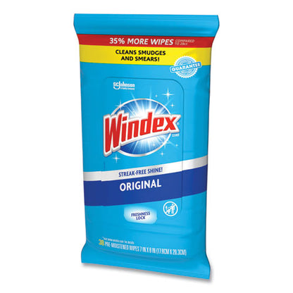 Glass And Surface Wet Wipe, Cloth, 7 X 8, Unscented, White, 38/pack, 12 Packs/carton