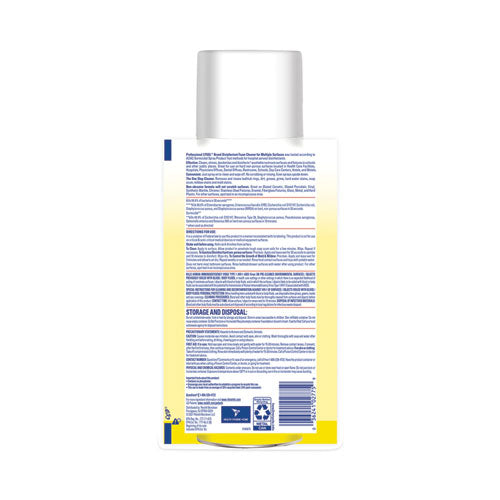 Disinfectant Foam Cleaner, 24 Oz Aerosol Spray