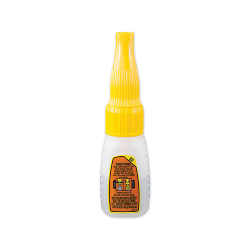 Super Glue With Brush And Nozzle Applicators, 0.35 Oz, Dries Clear