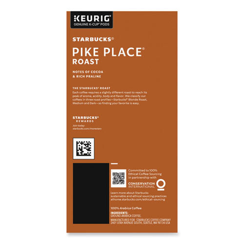 Pike Place Coffee K-cups Pack, 24/box, 4 Box/carton