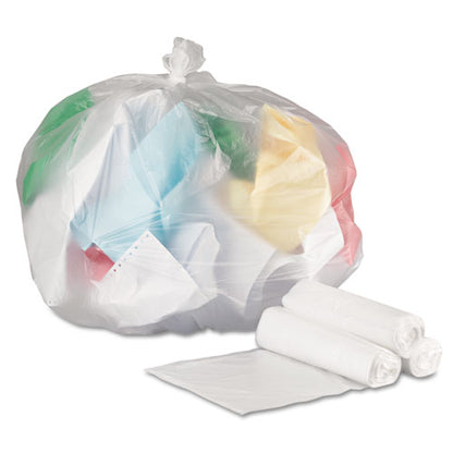 High-density Can Liners, 33 Gal, 9 Mic, 33" X 39", Natural, 25 Bags/roll, 20 Rolls/carton