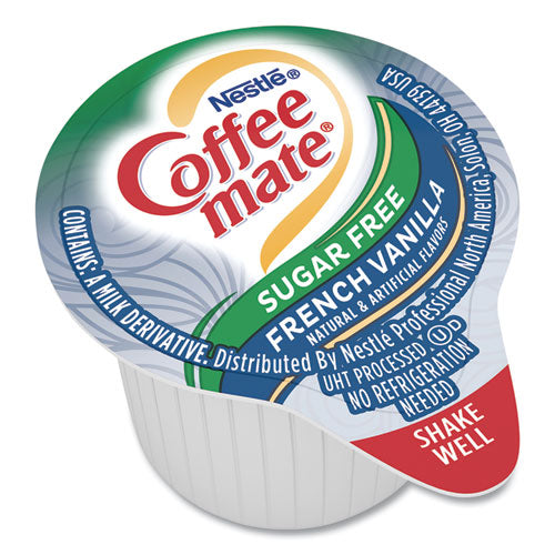 Liquid Coffee Creamer, Zero Sugar French Vanilla, 0.38 Oz Mini Cups, 50/box, 4 Boxes/carton, 200 Total/carton