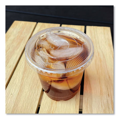 Crystal-clear Cold Cup Straw-slot Lids, Fits 9 To 10 Oz Pet Cups, 1,000/carton