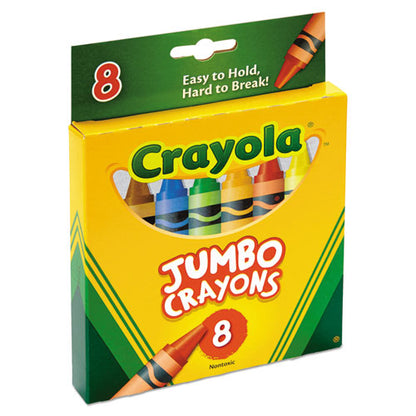 Jumbo Crayons, Assorted Colors, 8/box