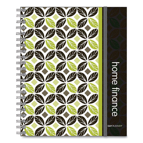 Monthly Home Finance Organizer, 5 Column Format, Black/green/white Cover, 11 X 9 Sheets, 30 Sheets/book