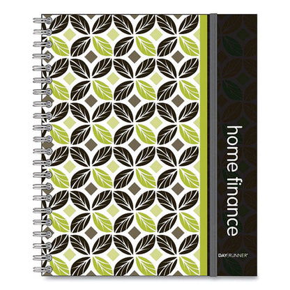 Monthly Home Finance Organizer, 5 Column Format, Black/green/white Cover, 11 X 9 Sheets, 30 Sheets/book