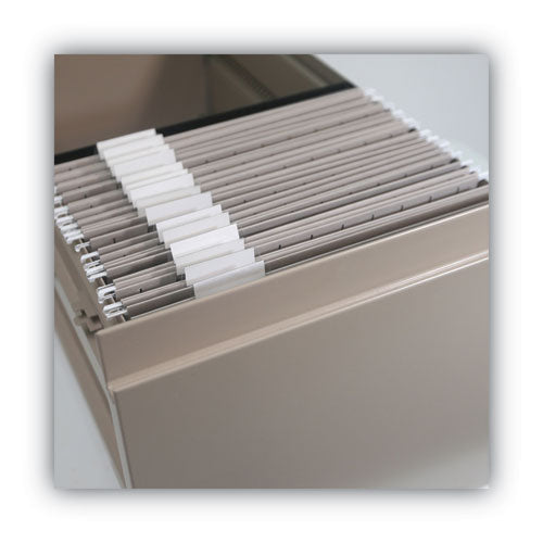 Colored Hanging File Folders With 1/5 Cut Tabs, Letter Size, 1/5-cut Tabs, Gray, 25/box