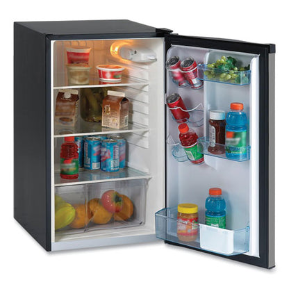 4.4 Cu.ft. Auto-defrost Refrigerator, 19.25 X 22 X 33, Black With Stainless Steel Door