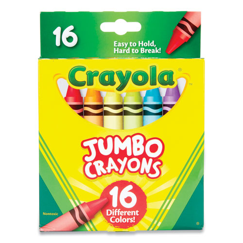 Jumbo Crayons, Assorted, 16/box