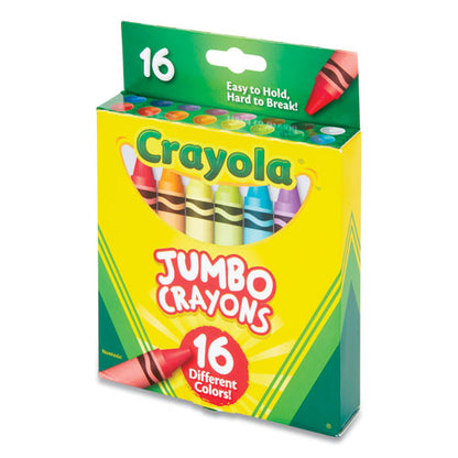 Jumbo Crayons, Assorted, 16/box