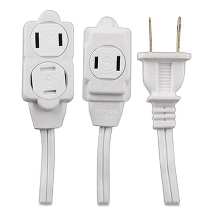 Indoor Extension Cord, 15 Ft, 13 A, White