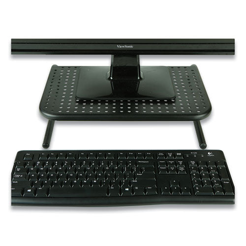 Metal Monitor Stand Riser For Computer, 14.88" X 11.33" X 4.21", Black, Supports 44 Lbs