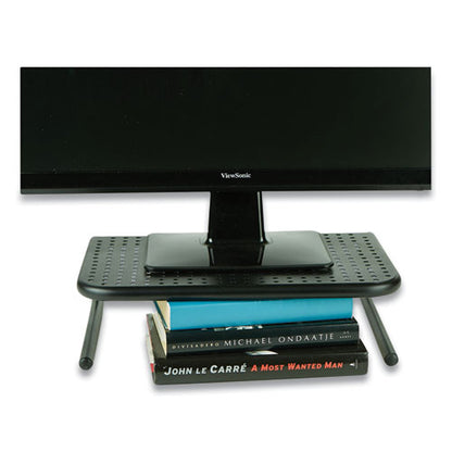 Metal Monitor Stand Riser For Computer, 14.88" X 11.33" X 4.21", Black, Supports 44 Lbs