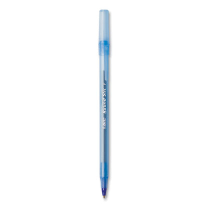 Round Stic Xtra Life Ballpoint Pen, Stick, Medium 1 Mm, Blue Ink, Translucent Blue Barrel, 144/pack