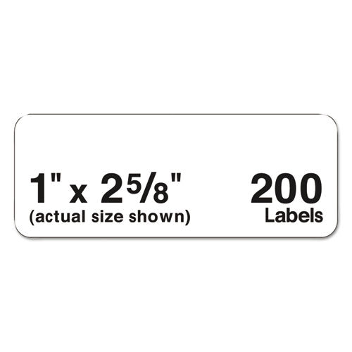 Mini-sheets Mailing Labels, Inkjet/laser Printers, 1 X 2.63, White, 8/sheet, 25 Sheets/pack