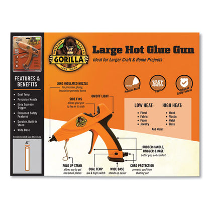 Dual Temp Hot Glue Gun, Orange/black