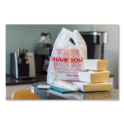 Thank You Bags, 13" X 23" X 23", Red/white, 1,000/carton