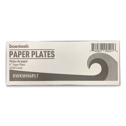 Paper Dinnerware, Plate, 6", White, 1,000/carton