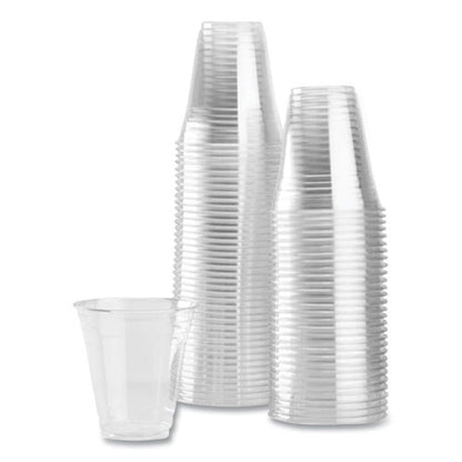 Pet Plastic Cups, 98 Mm Rim Diameter, 12 Oz, Clear, 1,000/carton