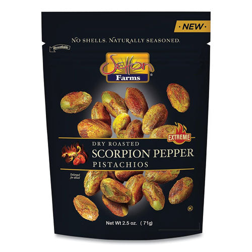 Scorpion Pepper Pistachios, 2.5 Oz Bag, 8/carton