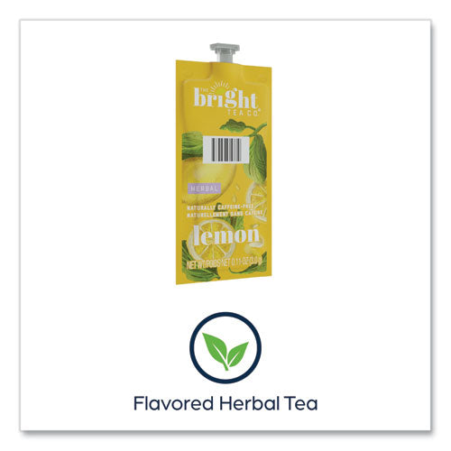 The Bright Tea Co. Lemon Herbal Tea Freshpack, Lemon, 0.11 Oz Pouch, 100/carton