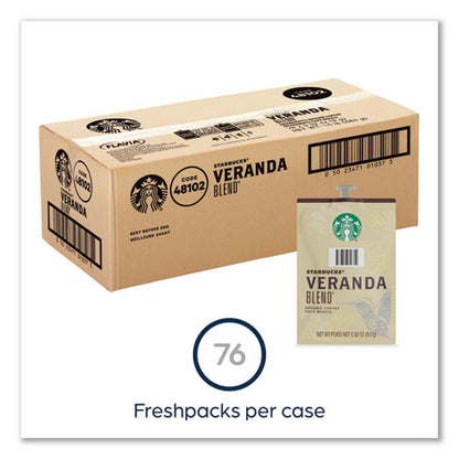 Starbucks Veranda Blend Coffee Freshpack, Veranda Blend, 0.32 Oz Pouch, 76/carton