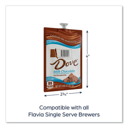 Dove Hot Chocolate Freshpack, Milk Chocolate, 0.66 Oz Pouch, 72/carton