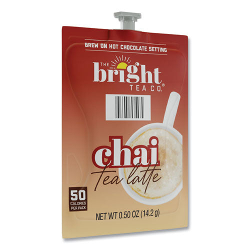 The Bright Tea Co. Chai Tea Latte Freshpack, Chai Latte, 0.5 Oz Pouch, 72/carton