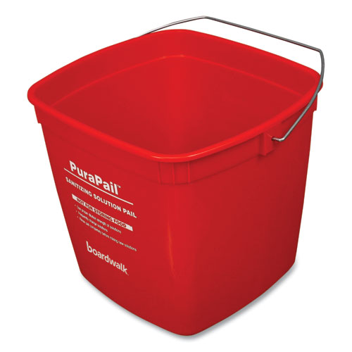 Purapail, 6 Qt, Polypropylene, Red/white