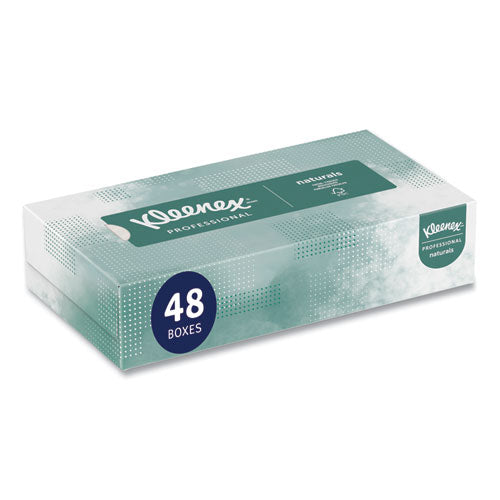 Naturals Facial Tissue For Business, Flat Box, 2-ply, White, 125 Sheets/box, 48 Boxes/carton