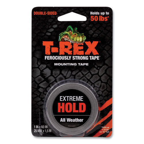 Extreme Hold Mounting Tape, 1.5" Core, 1" X 1.66 Yds, Black