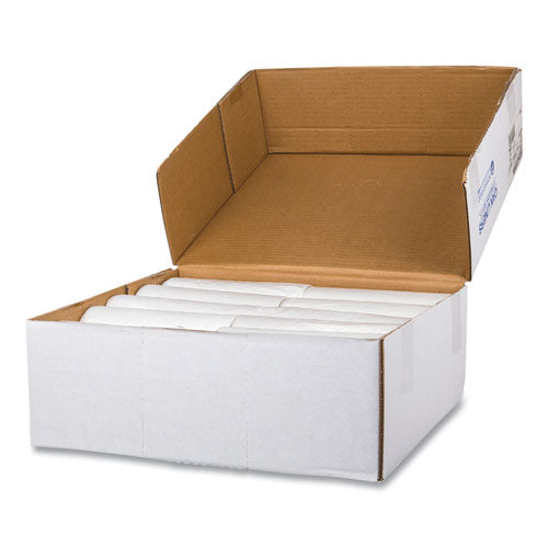 High-density Commercial Can Liners, 16 Gal, 6 Mic, 24" X 33", Natural, 50 Bags/roll, 20 Perforated Rolls/carton