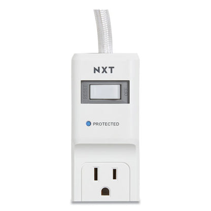 Surge Protector, 4 Ac Outlets/2 Usb Ports, 3 Ft Cord, 600 J, White